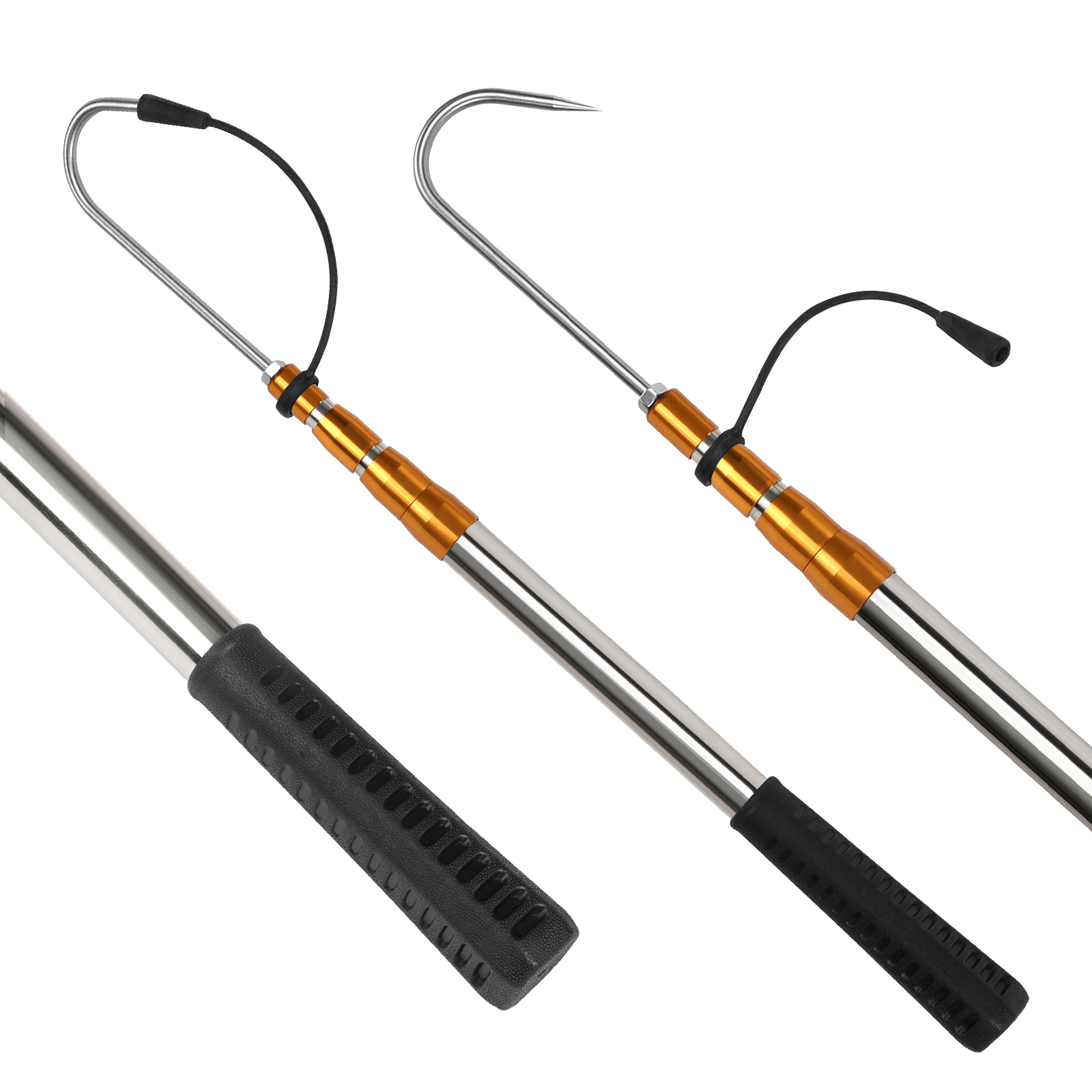 SANLIKE Telescopic Fishing Gaff with Super Sharp Spear Hook Lightweight  Hand Fish Gaff with Soft Rubber Nonslip Handle and Lanyard for Freshwater  Offshore Fishing Boating Outdoor