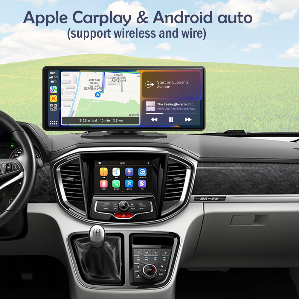 10.26 Inch Wireless Carplay Monitor IPS Screen Display Full Touch ...