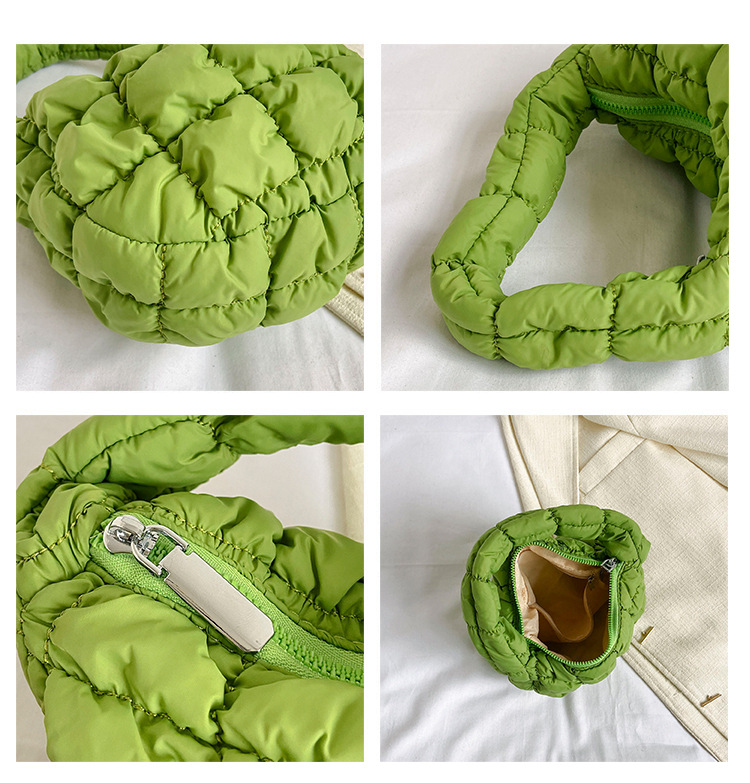 Pleated drawstring cloud bag