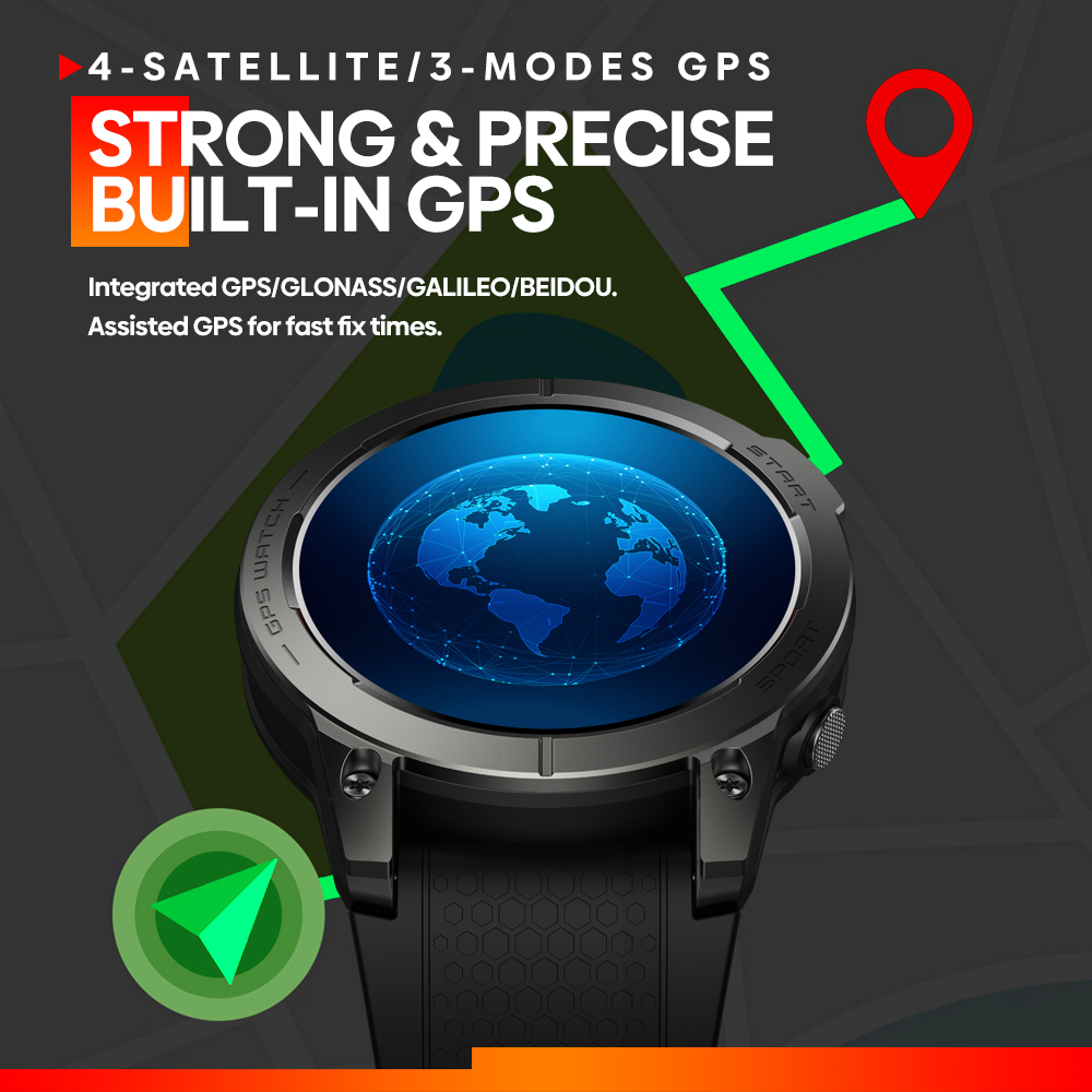 Flagship 2023 Zeblaze Stratos 3 Premium GPS Smart Watch Ultra HD AMOLED Display Built in GPS Hi Fi Bluetooth Phone Calls