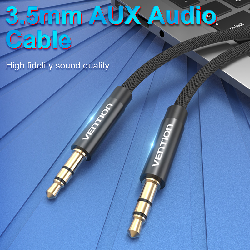 Vention 3.5mm Jack Aux Cable Fabric Braided Male TO Male Audio Cable