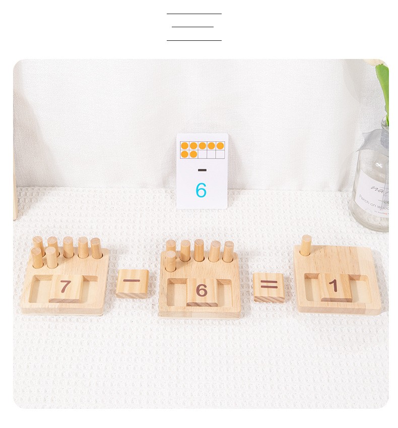 Counting Pegs - A Ten Frame Math Manipulatives Number Montessori Toy ...