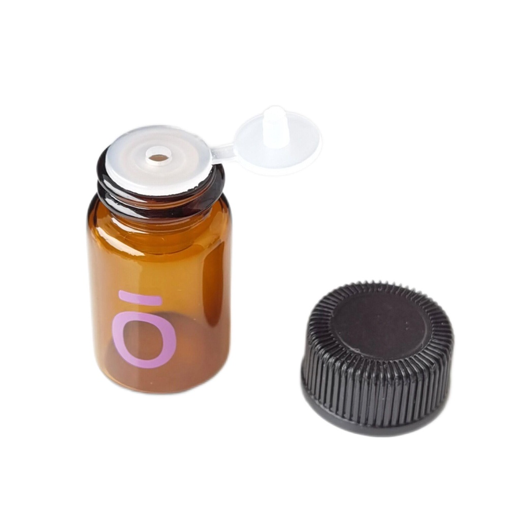 20 Pieces 2ml Amber Glass Sample Bottles Mini Essential Oil Sample ...