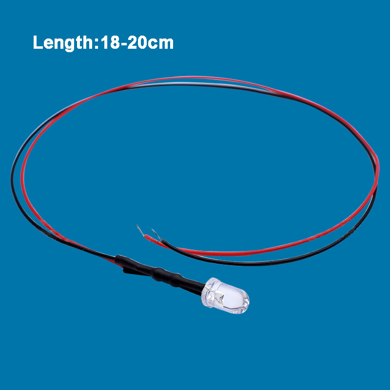 10pcs 3V 5V 9V 12V 24V Led Diode with Wire for Indicator Light DIY ...
