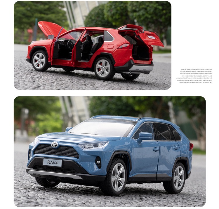 1:24 Scale Toyota RAV4 Alloy Car Model Diecast Car Sound Light Car ...