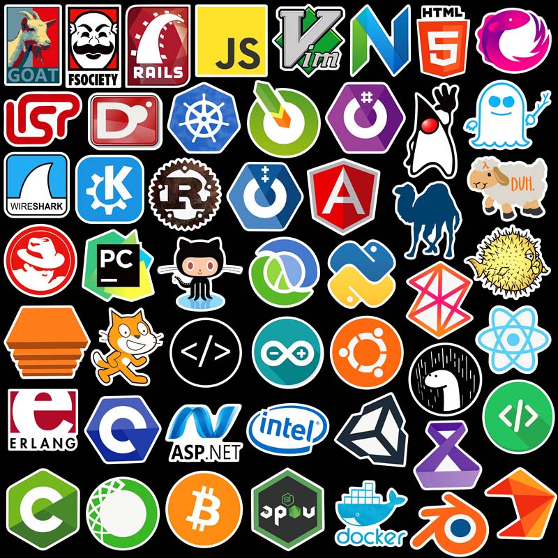Laptop Stickers for Program Developer Software Sticker Coder Hacker ...