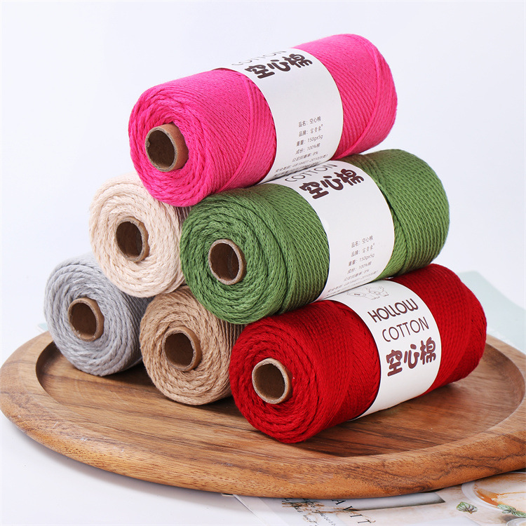 Hollow Cotton Thread Pure Cotton Thread Milk Cotton Wool Ball Thread ...