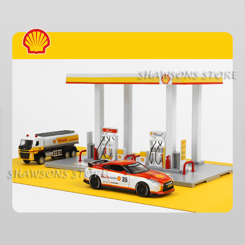 Toy Car Rmz City Shell Station Gas Station G Scale Building Kits