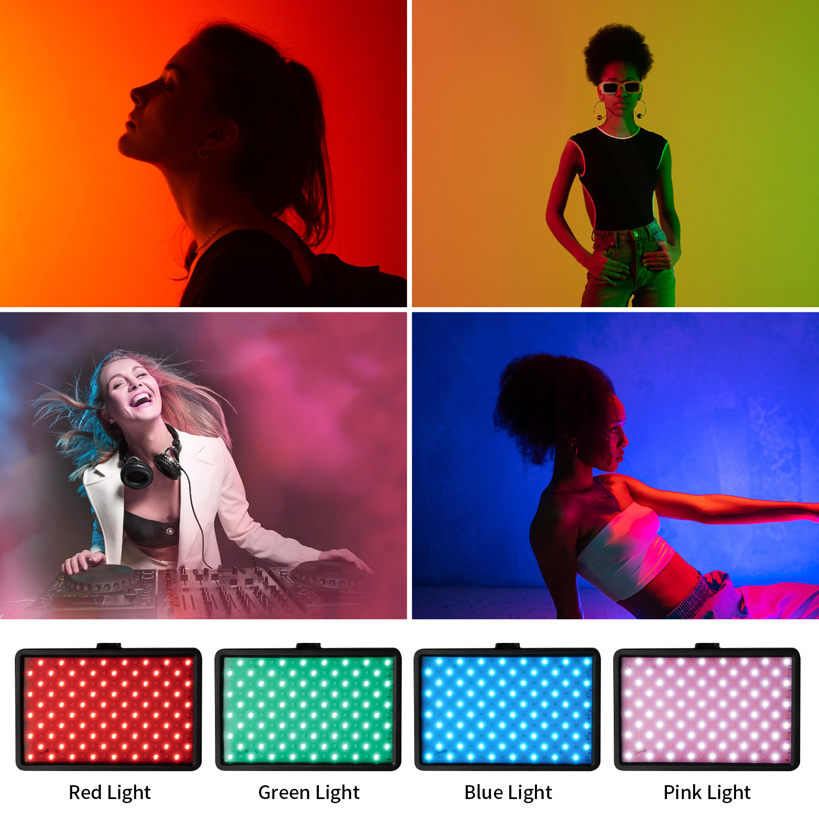 Selens LED Video Light 8 inch with Tripod Stand Dimmable Flat-panel ...
