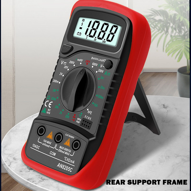 KIPRUN Digital Multimeter AC/DC Ammeter Volt Ohm Tester Meter ...