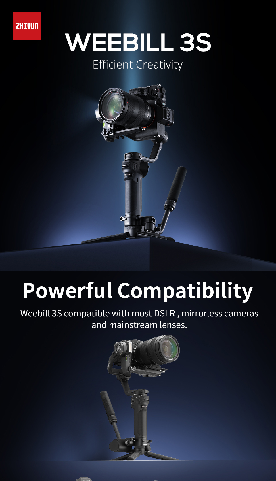 ZHIYUN WEEBILL 3 Combo 3-Axis Handheld Gimbal Camera Stabilizer With Built-in Mi