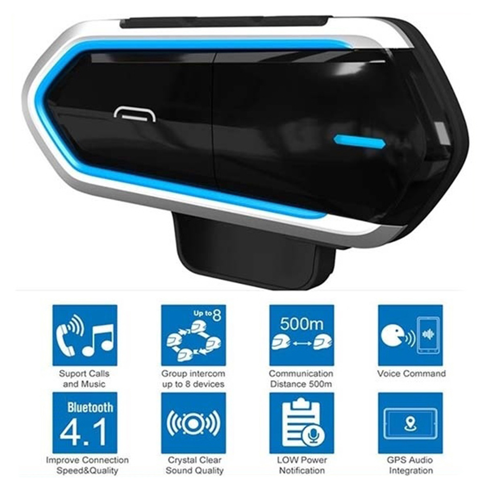 Mal B35 Motorcycle Riders Helmet Intercom Bluetooth 4.1 Headset