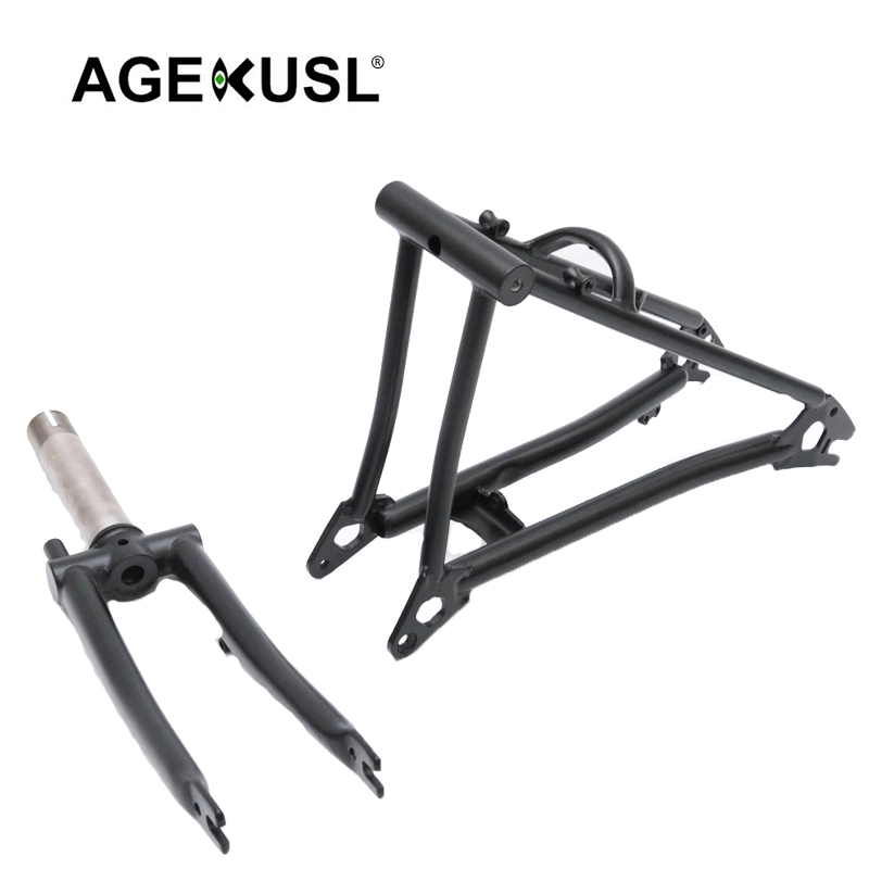 AGEKUSL Bike Front Fork Rear Triangle Fork Titanium Alloy Use For ...