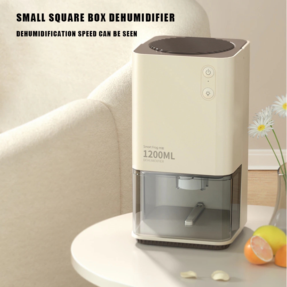 Gadgetoo Xiaomiyoupin Smartfrog Desktop Dehumidifier 1200Ml Bacteriostat With Night Light Low Noise Portable Mini Dehumidifier