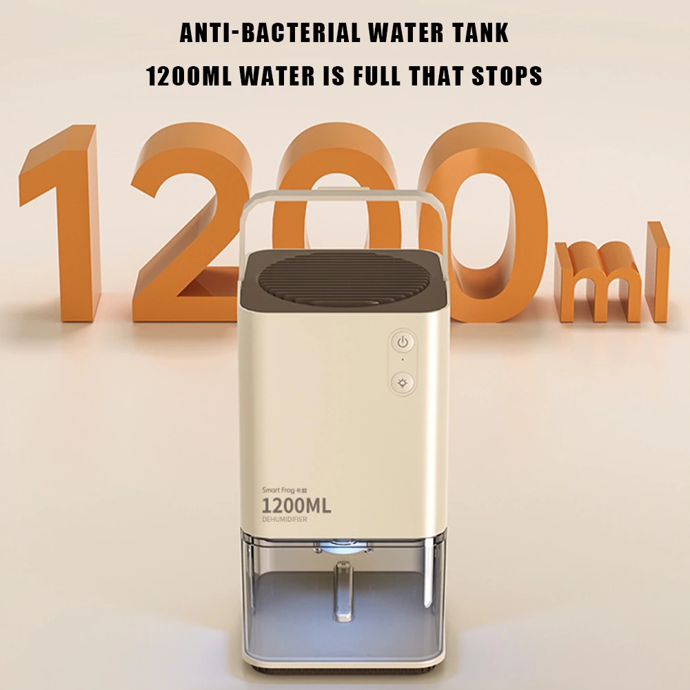 Gadgetoo Xiaomiyoupin Smartfrog Desktop Dehumidifier 1200Ml Bacteriostat With Night Light Low Noise Portable Mini Dehumidifier