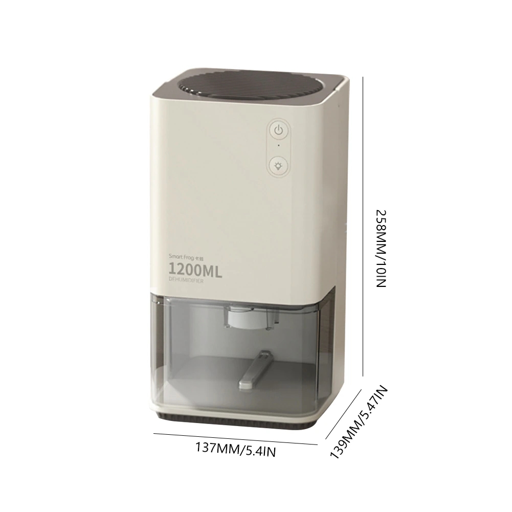Gadgetoo Xiaomiyoupin Smartfrog Desktop Dehumidifier 1200Ml Bacteriostat With Night Light Low Noise Portable Mini Dehumidifier