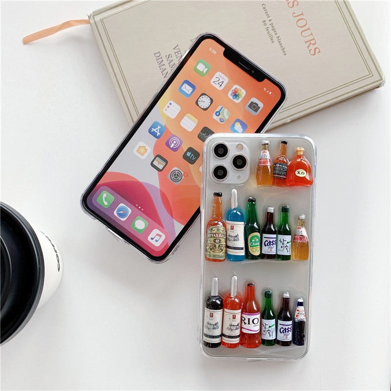 Alcohol Bottle Collection 3D Phone Case for iPhone 15 14 13 12 11