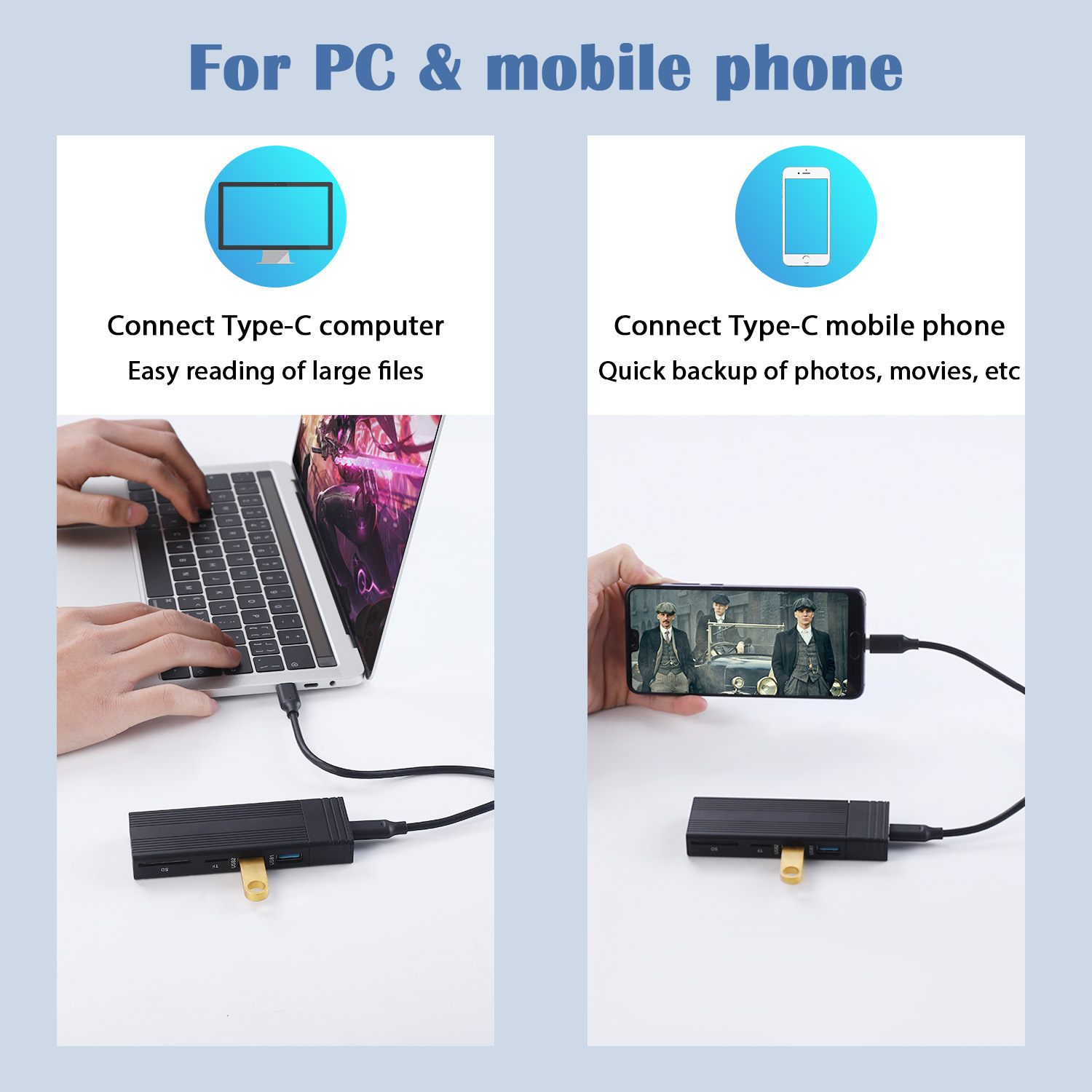 New M.2 NVMe NGFF SSD Enclosure 2 USB-TF/SD NVMe/SATA Dual Protocol USB ...