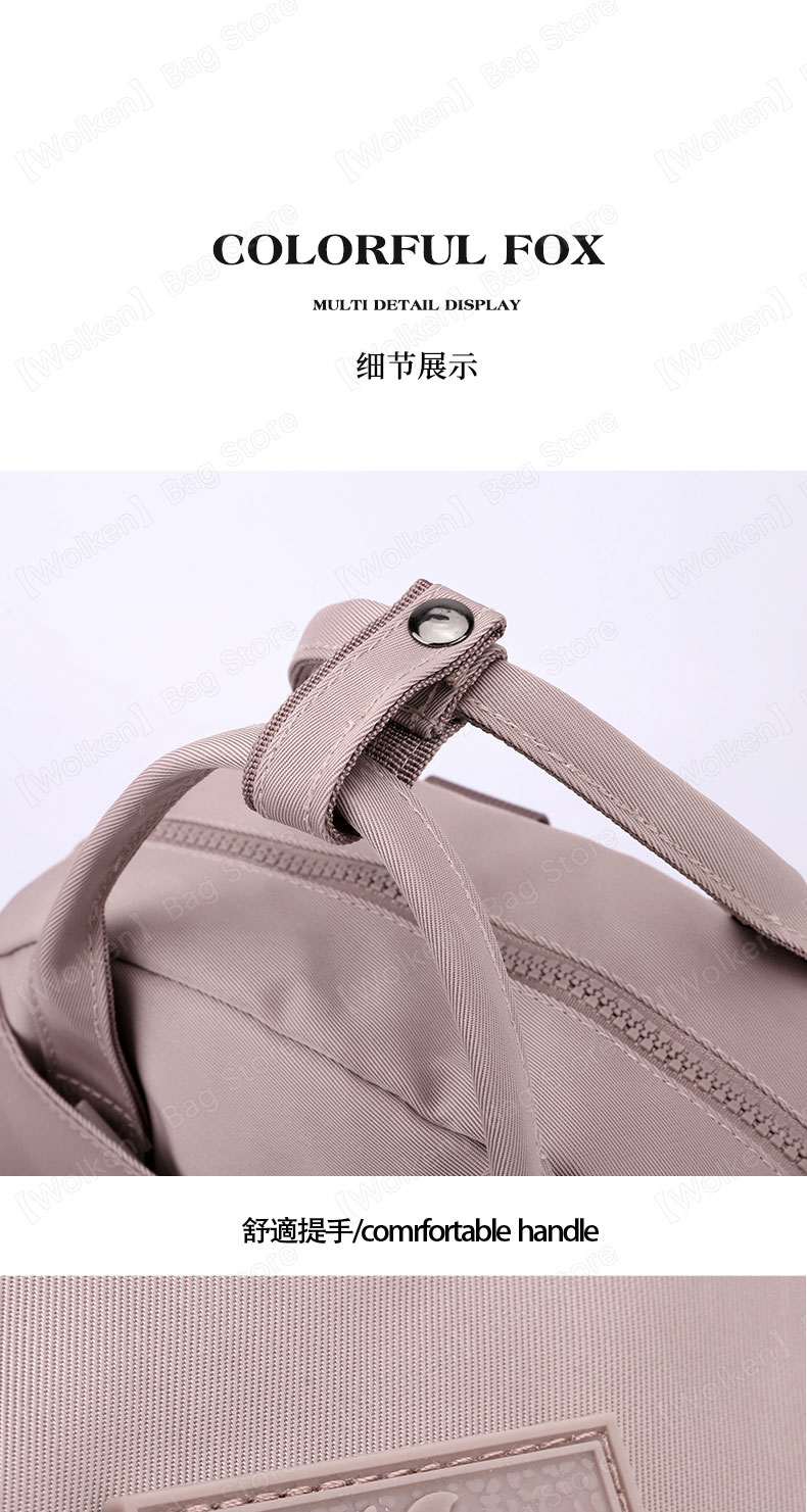 Colorful Fox】solid color casual backpack waterproof nylon bagpack
