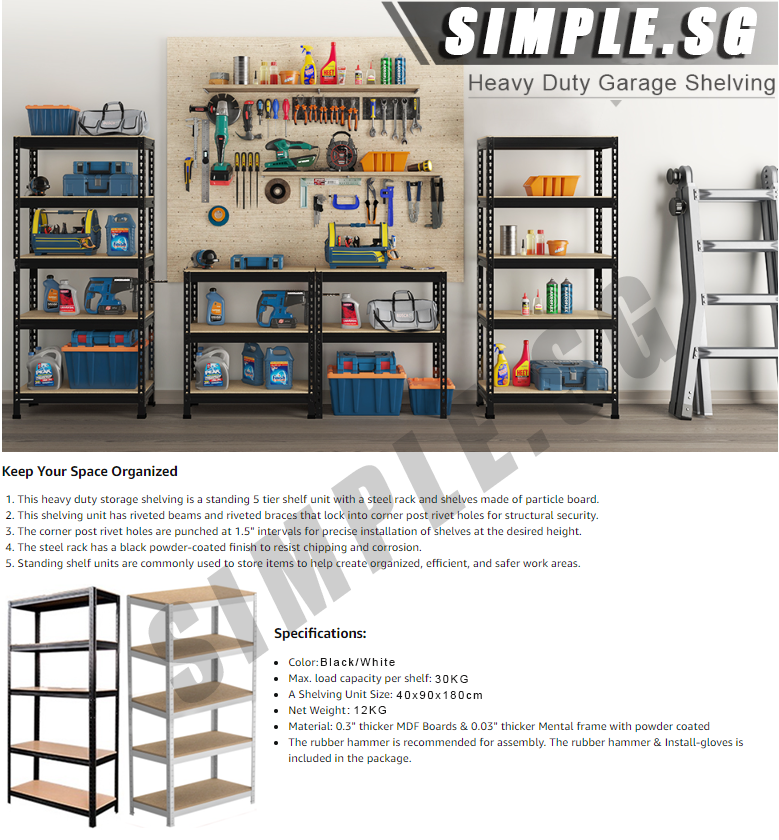 4/5 Layer Metal Rack Boltless Rack Heavy Duty Steel Rack Metal Shelf ...