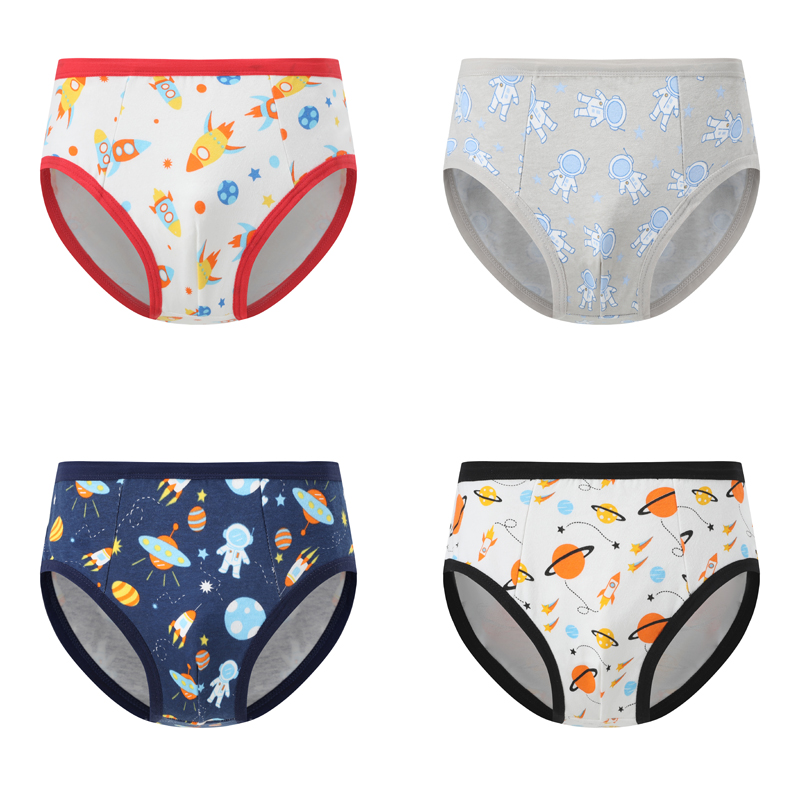 Soft Cotton 4PCS/Set Kids Boy Underwear Baby Panties Printed Design ...