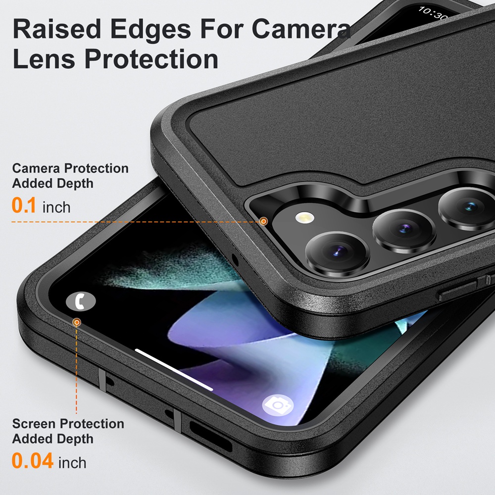 3 in 1 Combo Dual Layer Amor Case For Samsung Galaxy S24 S23 S22 Ultra ...