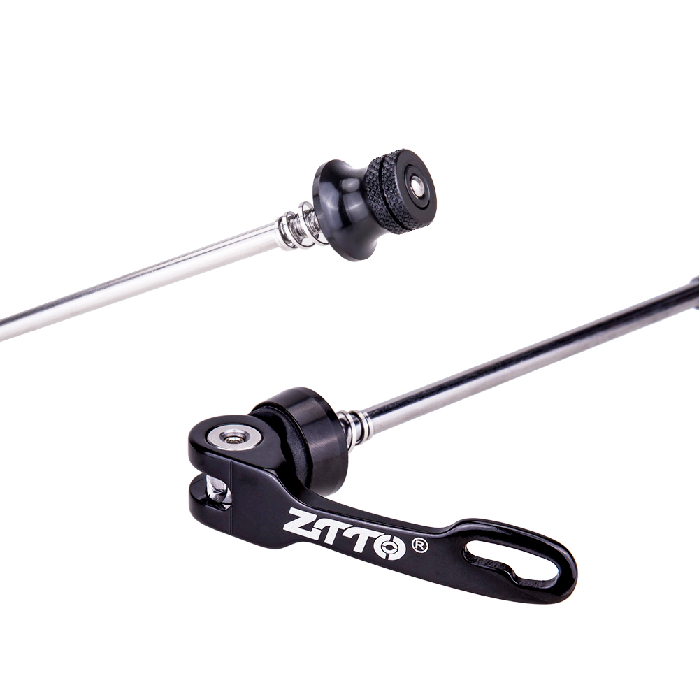 1 Pair Quick Release Skewers For Road & MTB Bikes - 135mm Black Steel QR Wheel Skewer Set