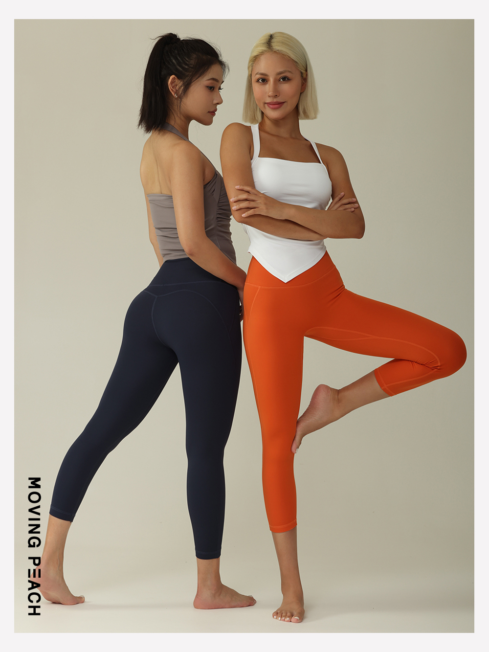AEKO High-Waist Compression Leggings With Zipper Pocket - Squat Proof & Moisture Wicking - View #10