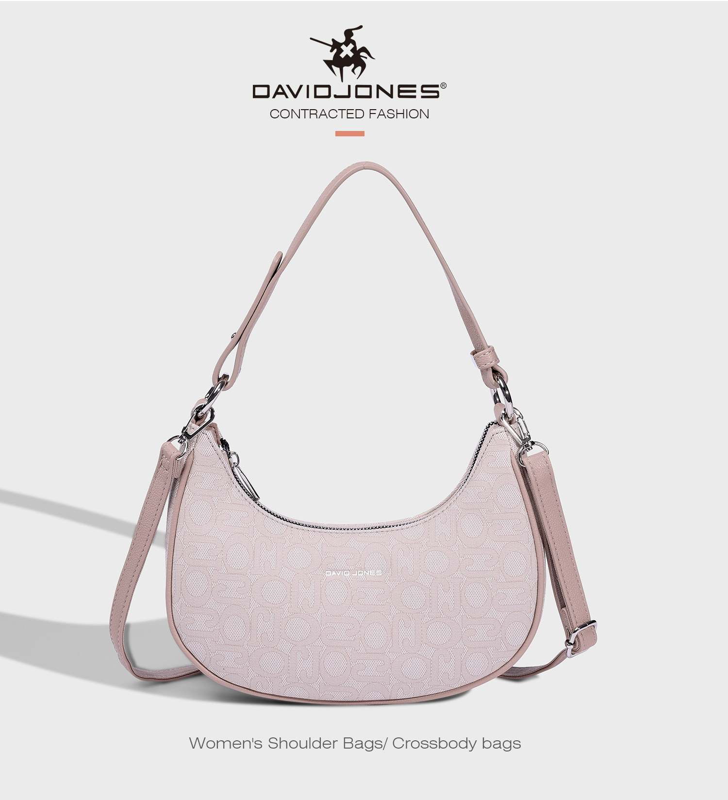 David Jones Paris Women Small Size Rigid Hobo Bags Crossbody Shoulder Bag pu leather female Soft and Supple bag Shopee Singapore