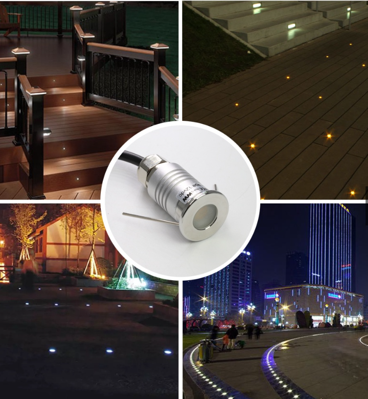 1W Mini LED Underground Light IP67 Waterproof Inground Lamp 12V Outdoor ...
