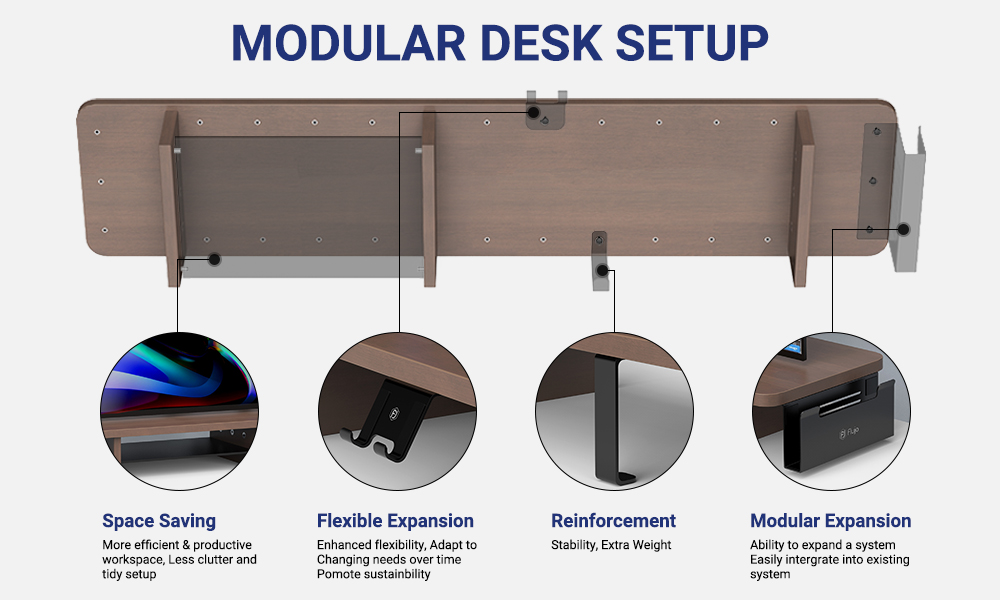 Flujo Dual Long Monitor Riser Stand - Enhance Your Desktop Setup with ...