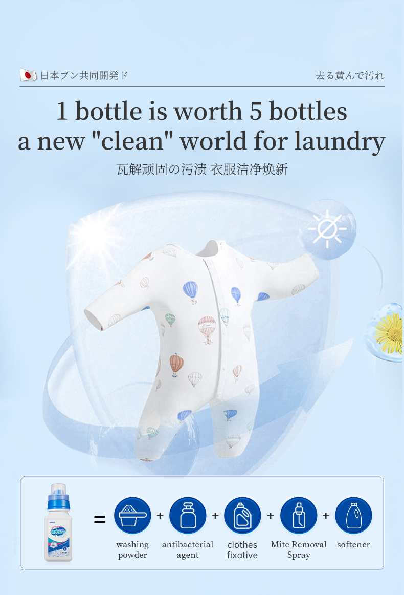 🔥🔥Hot in Japan🔥🔥 Explosive Salt Laundry Detergent Stains Remover ...