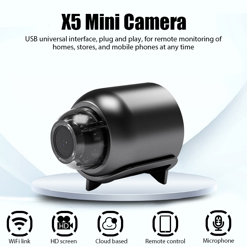 HD 1080P Mini WiFi Camera Indoor Home Security Wide Angle Night Vision