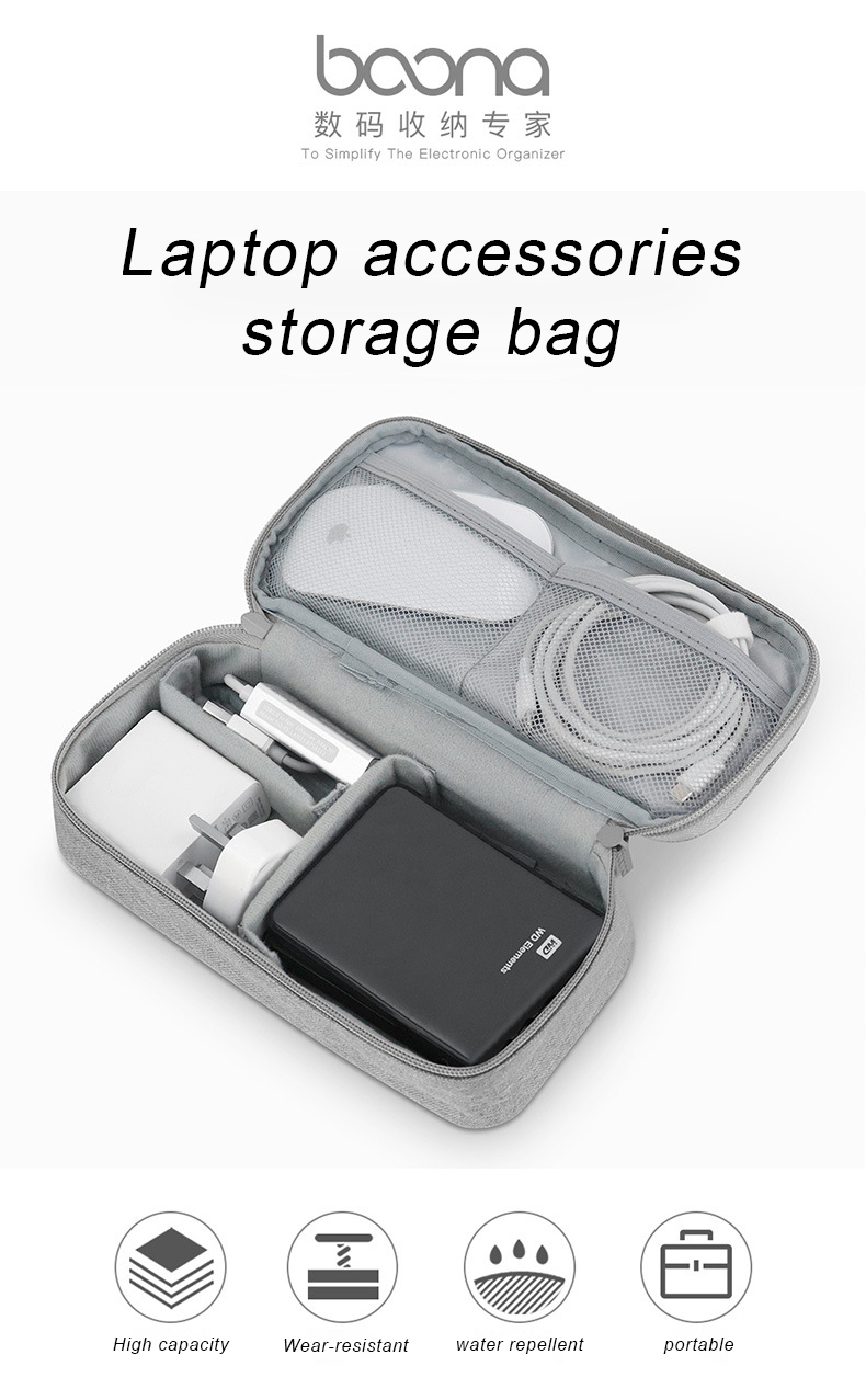Laptop accessories storage bag Electronics storage charger mouse power ...