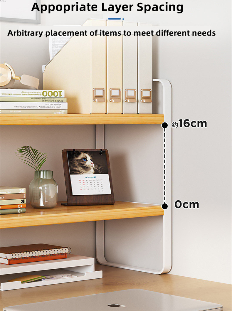 Desktop Organiser Shelf Student Book Shelf Stationery Organizer Rack ...