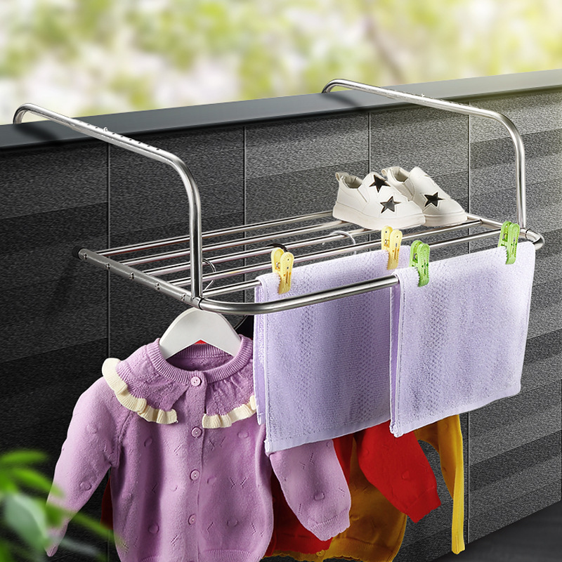 Stainless Steel Adjustable Balcony Outdoor Shoes Clothes Drying Rack ...