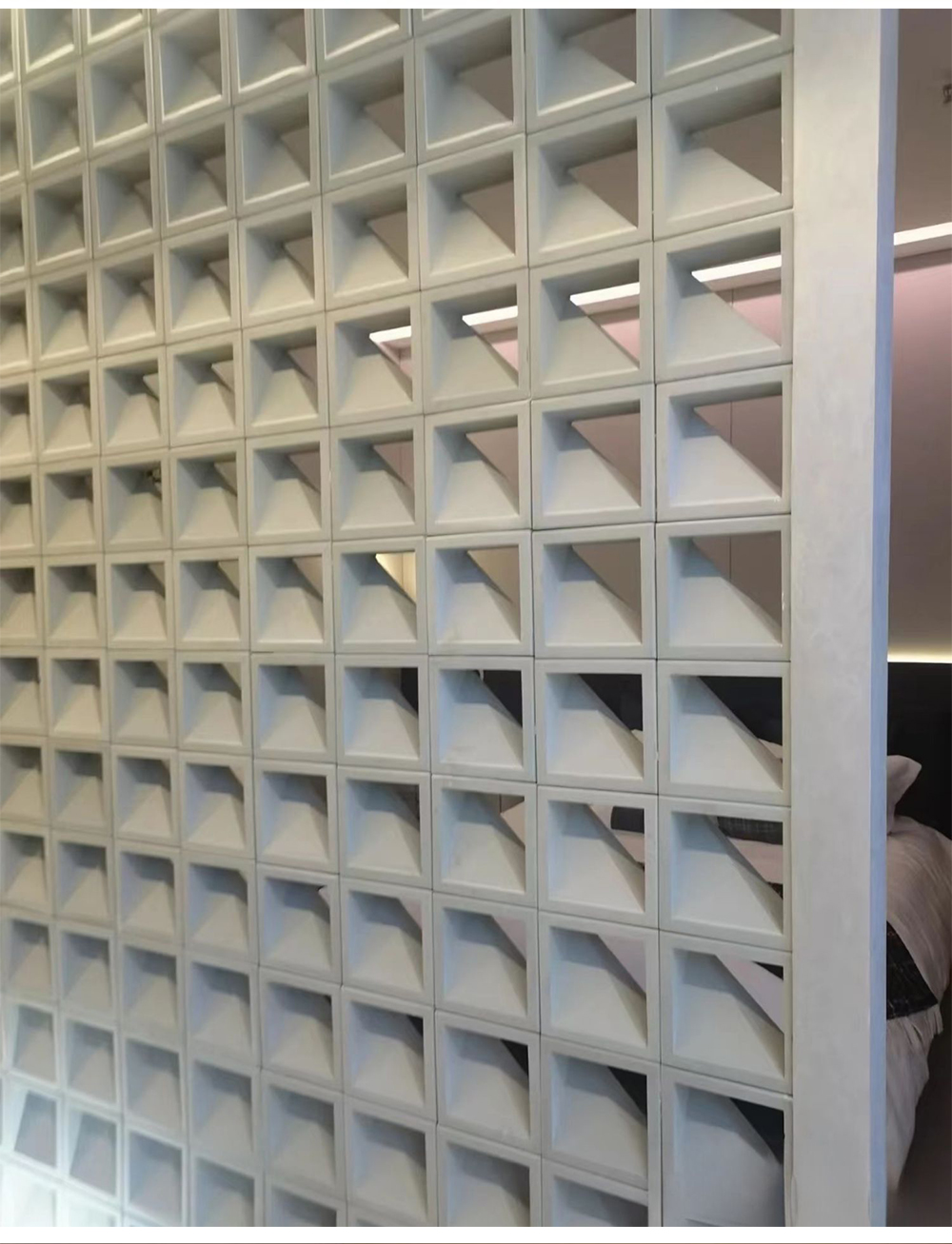 [SG seller]3D Hollow Brick Wall Panel Divider Partition PU Wall Living ...