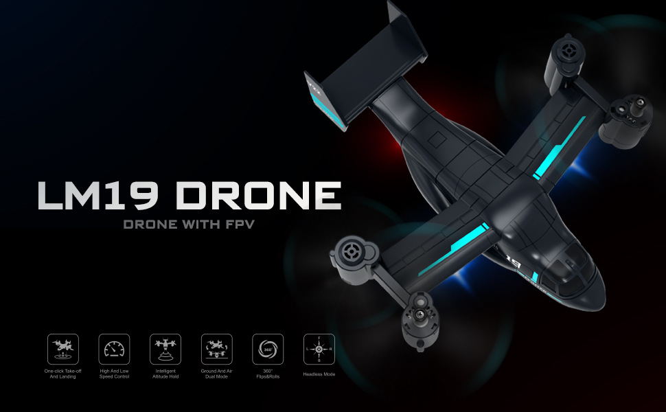 LM19 RC Camera Drone Plane HD Wifi FPV Aircraft Airplane Remote Control ...