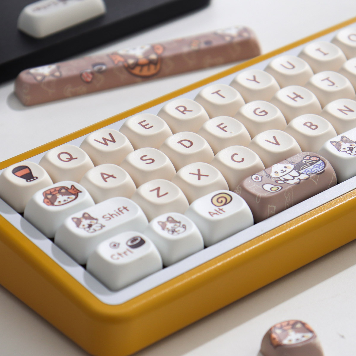 PBT Daydreaming Cat Keycaps 142Keys/Set Cherry Profile DYE-SUB DIY ...