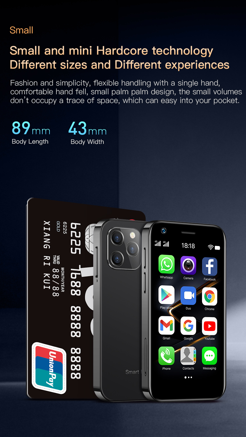 4g Mini Smartphone XS12 Small Handheld Android Mobile Phone Super Mini ...