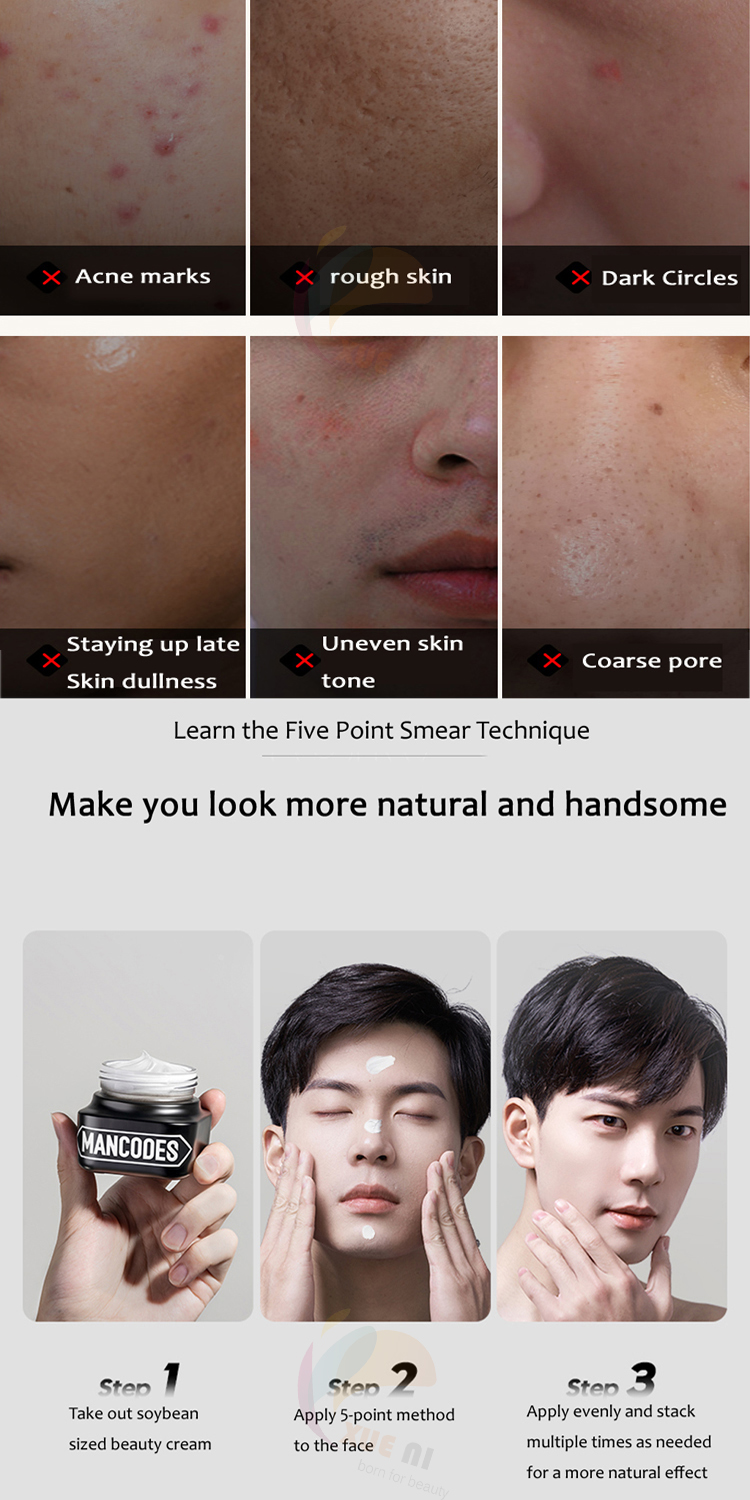 Official Authentic MANCODES Toning Cream Men's Makeup Cream Face Cream ...