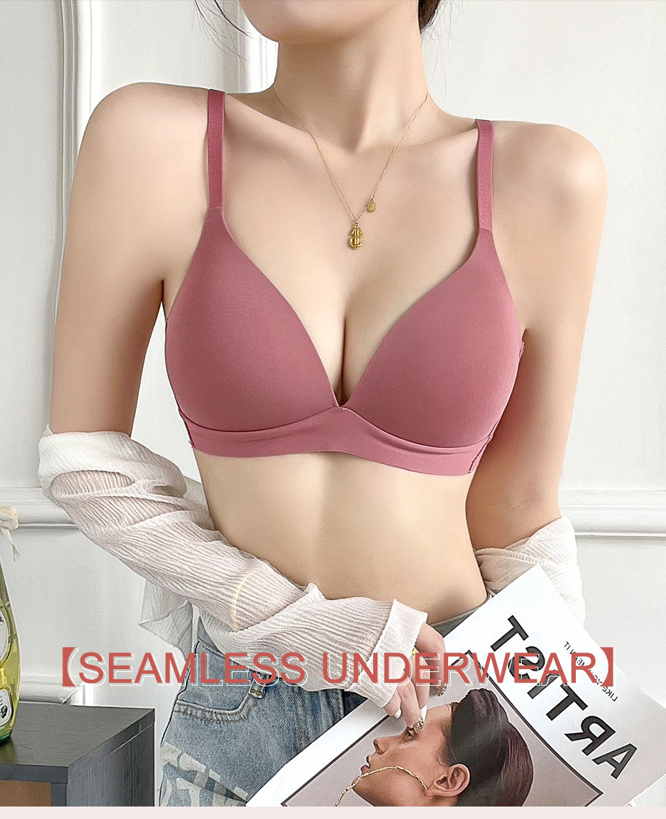 Elegant Comfort: Japanese-Style Deep V Wireless Bra