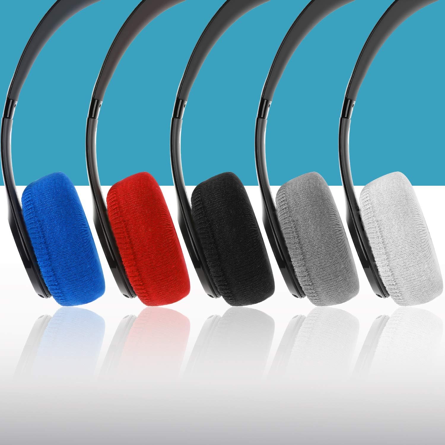 2Pcs Headphone Replacement Flex Fabric Earpad Covers Washable Earcup ...