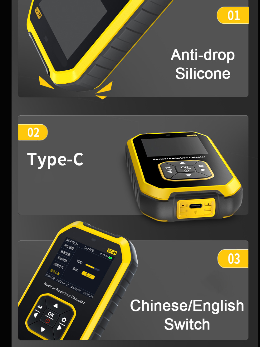 ☠ ⚥ Nuclear Radiation Detector Food Marble Radioactive Detection ...