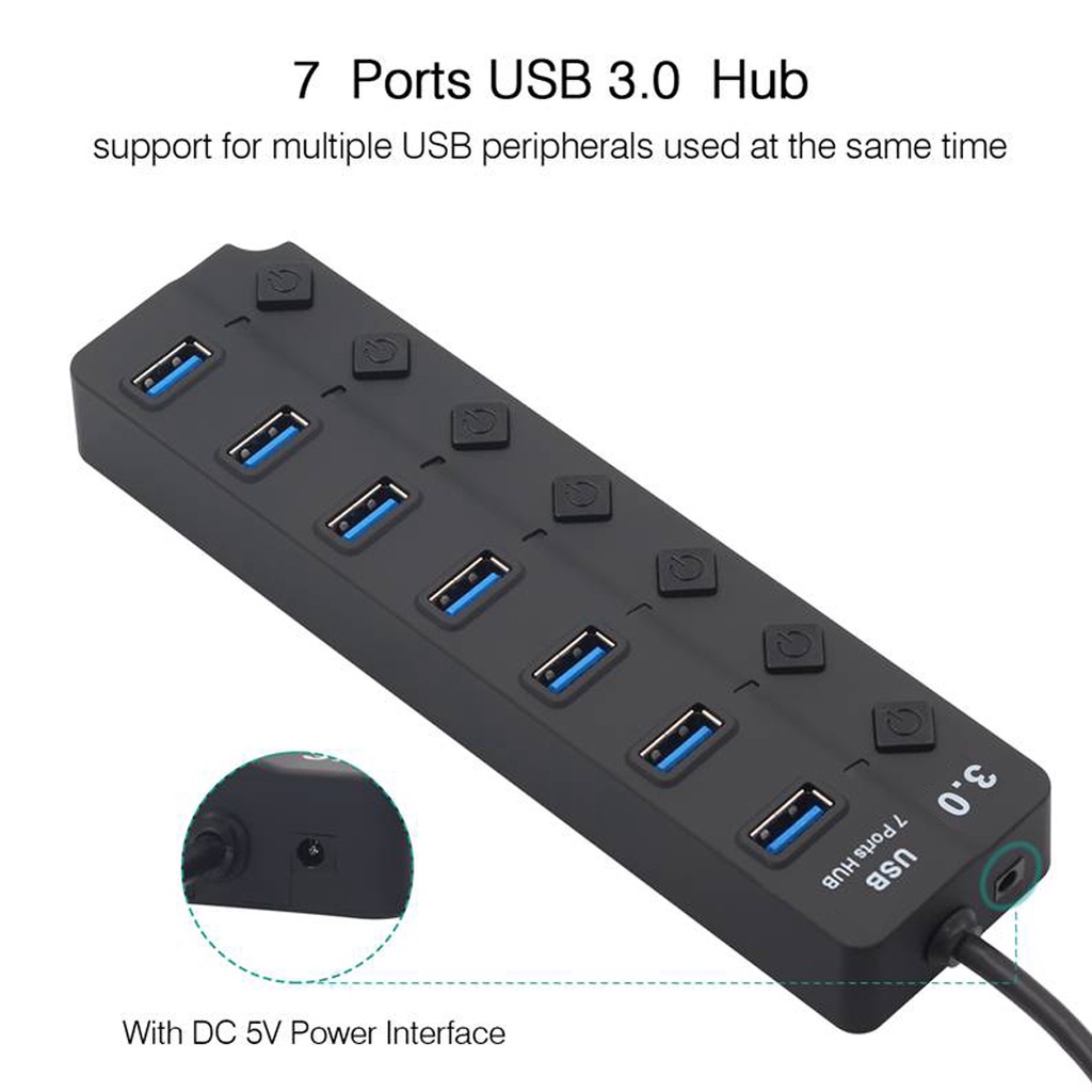 USB3.0 2.0 Adapter Portable USB Multiport Usb Hub 1.2M Cable USB 3.0 ...
