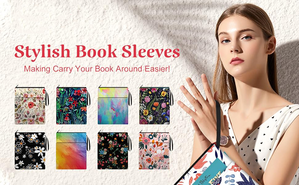 9''x11'' Book Sleeve With Zipper Book Cover For Book Lovers Book Pouch - View #5