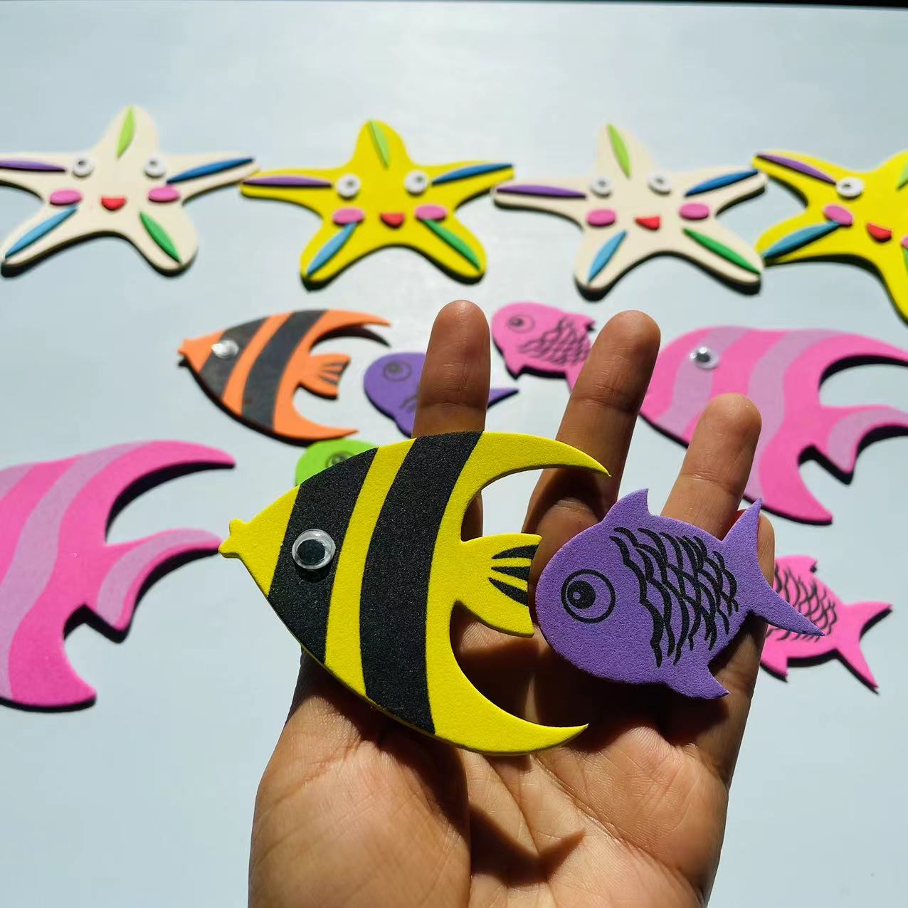 EVA Foam marine fish Craft 3D Wall Decoration classroom blackboard ...