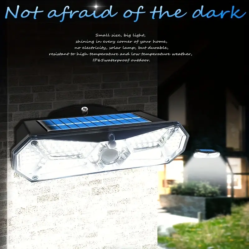 1PC Outdoor Solar Motion Senso Lights 126LED/COB Portable Solar ...