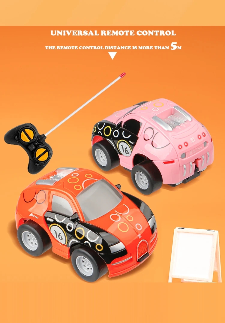 Mini Cute RC Car Cartoon Remote Control Car Toddler Toys Cute Cars