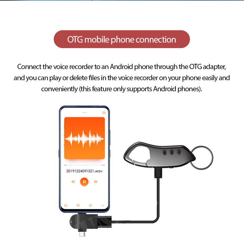 STTWUNAKE Mini Voice Activated Recorder Spy Digital Audio Recording ...